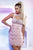 MNM Couture - 8205 Cutaway Embellished Short Dress  In Pink
