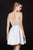 Angela and Alison - 82061 Sequined Plunging Vneck A-line Dress In Ivory