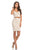 Johnathan Kayne - 8206 Two-Piece Fitted Floral Accent Cocktail Dress in White and Neutral