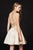 Angela and Alison - 82053 Two Piece High Halter A-Line Cocktail Dress In Gold