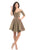 Johnathan Kayne - 8207 Off-Shoulder Sweetheart Neckline Cocktail Dress in Gold