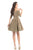 Johnathan Kayne - 8207 Off-Shoulder Sweetheart Neckline Cocktail Dress in Gold