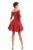 Johnathan Kayne - 8207 Off-Shoulder Sweetheart Neckline Cocktail Dress in Red