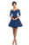 Johnathan Kayne - 8207 Off-Shoulder Sweetheart Neckline Cocktail Dress in Blue