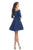 Johnathan Kayne - 8207 Off-Shoulder Sweetheart Neckline Cocktail Dress in Blue