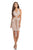 Johnathan Kayne - 8212 Beaded Fringe Halter V-neck Sheath Dress in Pink