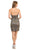 Poly USA - 8216 Halter Straps Fitted Metallic Cocktail Dress