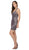 Poly USA - 8216 Halter Straps Fitted Metallic Cocktail Dress