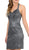 Poly USA - 8216 Halter Straps Fitted Metallic Cocktail Dress