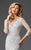 Clarisse - M6428 Surplice Style Sequin Embellished Evening Gown In Silver
