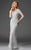 Clarisse - Surplice Style Sequin Embellished Evening Gown M6428 in LightSilver