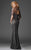 Clarisse - M6435 Flutter Sleeve Lace Shrug Sweetheart Evening Gown In Gray