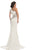 Johnathan Kayne - 8220 Rhinestone Embellished One Shoulder Gown in White