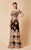 Daymor Couture - 658 Embellished Layered Sheath Dress in Black and Gold