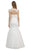 Poly USA - 8226 Cap Sleeve Appliqued Illusion Cutout Mermaid Gown
