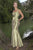 Alexia Designs - 822 Sleeveless Cummerbund Taffeta Gown In Green