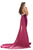 Johnathan Kayne - 8231 Gold Beaded Stretch Velvet Mermaid Dress in Purple