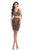 Johnathan Kayne - 8232 Two Piece Beaded Halter V-neck Cocktail Dress in Black and Pink