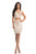 Johnathan Kayne - 8232 Two Piece Beaded Halter V-neck Cocktail Dress in White and Pink