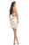 Johnathan Kayne - 8232 Two Piece Beaded Halter V-neck Cocktail Dress in White and Pink