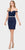 Eureka Fashion - 8233 Beaded Lace Off-Shoulder Sheath Dress In Blue