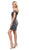 Poly USA - 8234 Fitted Off-Shoulder Metallic Cocktail Dress