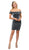 Poly USA - 8234 Fitted Off-Shoulder Metallic Cocktail Dress