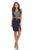 Johnathan Kayne - 8234 Two Piece Bedazzled V-neck Cocktail Dress in Blue