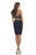 Johnathan Kayne - 8234 Two Piece Bedazzled V-neck Cocktail Dress in Blue
