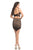 Johnathan Kayne - 8236 Two Piece Stretch Lace Sheath Dress in Black and Neutral