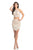 Johnathan Kayne - 8236 Two Piece Stretch Lace Sheath Dress in White and Neutral