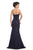 Johnathan Kayne - 8237 Strapless Fitted Beaded Mermaid Gown in Blue