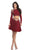 Johnathan Kayne - 8240 Convertible 2 Piece Long Sleeves Cocktail Dress in Red and Gold