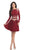 Johnathan Kayne - 8207 Off-Shoulder Sweetheart Neckline Cocktail Dress in Red and Gold