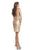Johnathan Kayne - 8241 Sequined Deep V-neck Cocktail Dress in Gold