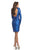 Johnathan Kayne - 8241 Sequined Deep V-neck Cocktail Dress in Blue