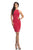 Johnathan Kayne - 8244 Crystal Accented Halter Sheath Cocktail Dress in Red