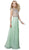 Accented Illusion Scoop A-line Dress