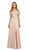 Poly USA - 8254 Cap Sleeve Embroidered Illusion Chiffon Gown