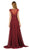 Poly USA - 8254 Cap Sleeve Embroidered Illusion Chiffon Gown