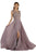 Poly USA - 8254 Cap Sleeve Embroidered Illusion Chiffon Gown