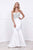 Nox Anabel - Strapless Beaded Sweetheart Long Dress in White