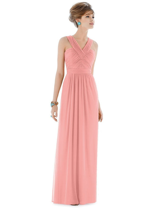 D678 Bridesmaid Dress in Apricot