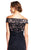 Adrianna Papell - AP1E200066 Off Shoulder Sequin Draped Evening Gown in Black and Pink