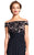 Adrianna Papell - AP1E200066 Off Shoulder Sequin Draped Evening Gown in Black and Pink