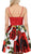 Poly USA - 8273 Sleeveless Halter Floral Printed A-line Dress