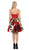 Poly USA - 8273 Sleeveless Halter Floral Printed A-line Dress