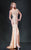 MNM Couture - 8273W Embellished One Shoulder Sheath Long Gown In Gold