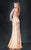 MNM Couture - 8273W Embellished One Shoulder Sheath Long Gown In Gold