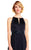 Adrianna Papell - AP1E201701 High Halter Keyhole Cutout Accordion Gown in Black